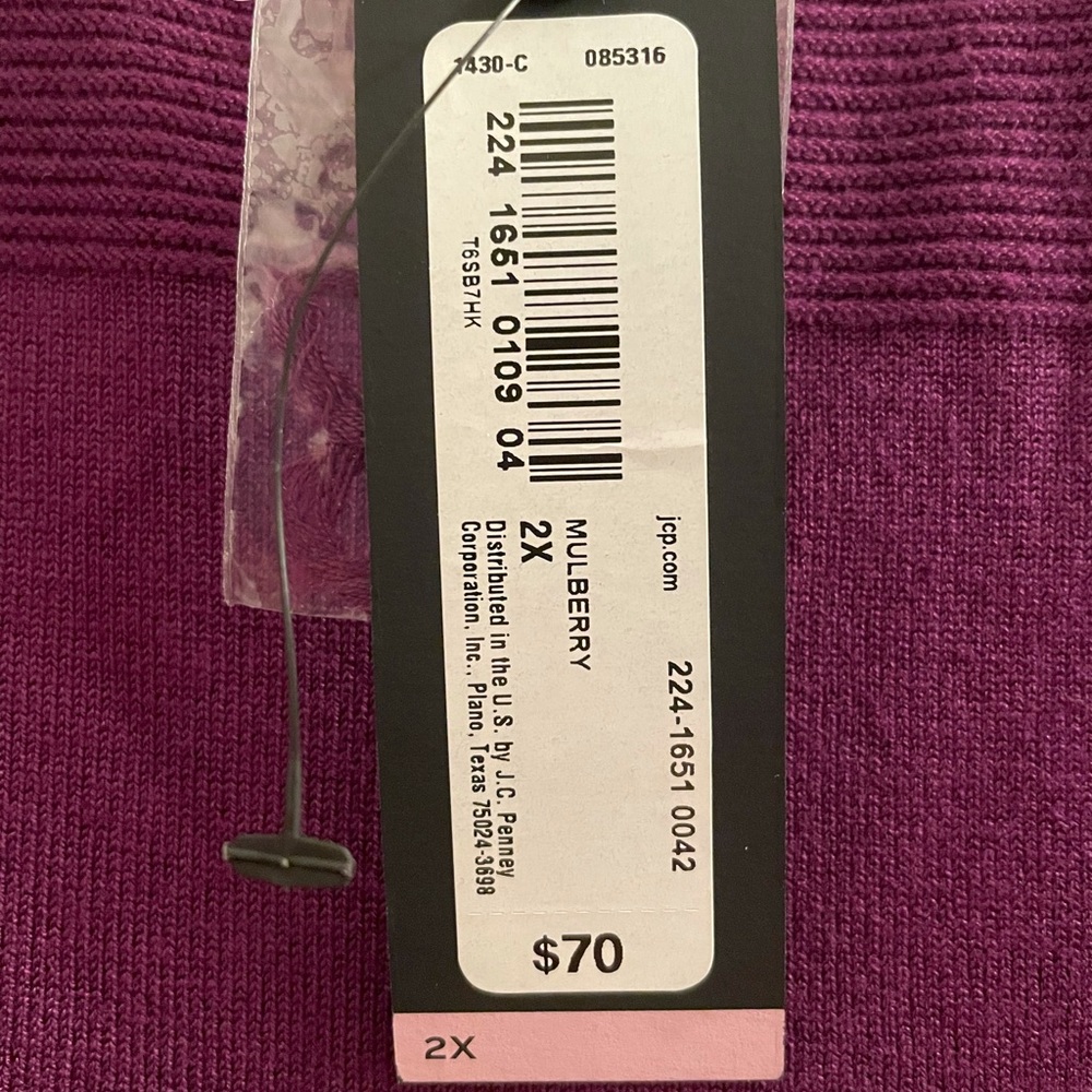 (2X) Worthington Plus Size Sweater Dress - Picture 3 of 5